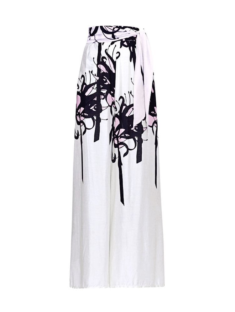 Oblique Shoulder Printing Advanced One Piece Swimsuit Women Pants Bella Mia